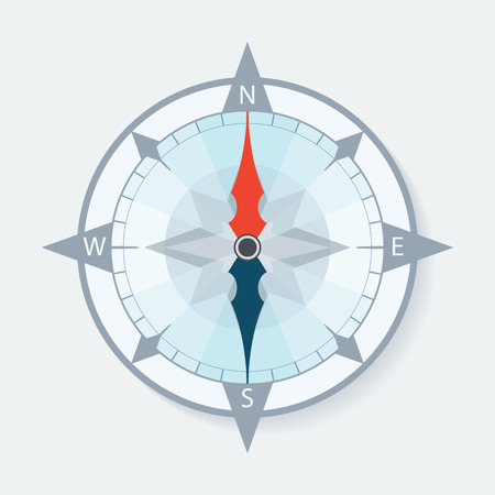 Compass wind rose with arrows. Vector illustrationのイラスト素材