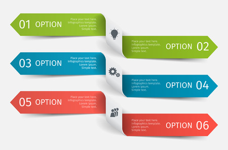 Modern infographic arrows set. Template for presentation, chart, graph Vector illustrationのイラスト素材