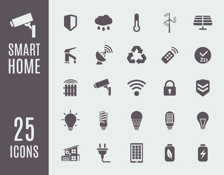 Smart home icon set. Automation control systems. Vector illustration.のイラスト素材