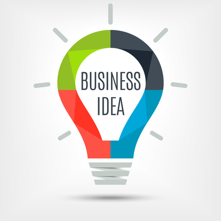 Light bulb idea concept template. Vector illustrationのイラスト素材
