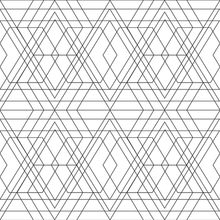 Vector seamless pattern. Modern stylish texture. Geometric striped ornament. Monochrome linear braidsのイラスト素材