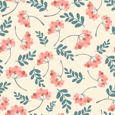 Floral seamless pattern on white background. Vector illustrationのイラスト素材
