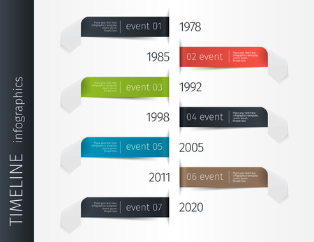 Modern colorful template business concept timeline arrows.のイラスト素材
