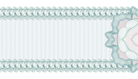 Guilloche Background for Gift Certificate, Voucher or Banknote, templateのイラスト素材