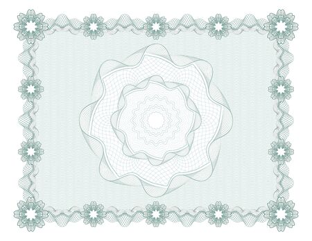 Guilloche Certificate or diploma template, background, modern isolated design. Vector illustration.のイラスト素材