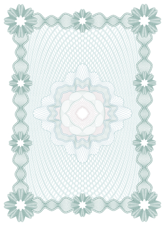 Guilloche Certificate or diploma template, background, modern isolated design. Vector illustration.のイラスト素材