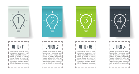 Banner steps business infographic template with step up options. Template for presentation, chart, graph. Vector ilustration.のイラスト素材