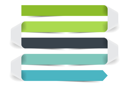 Modern colorful template business concept timeline ribbon arrow. Infographics layout with 5 steps, parts, options, stages, for presentation.の写真素材