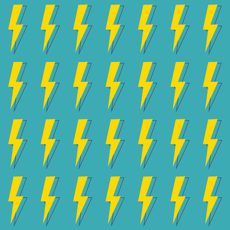 Seamless pattern lightning thunder bolt pictogram icons set elements design vector illustration