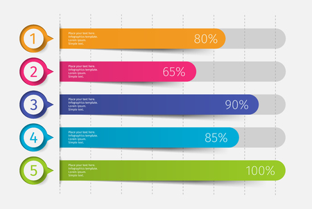 Modern colorful 3d chart, graph. Template for diagram, presentation and chart. Infographics elements. Vector illustration.のイラスト素材