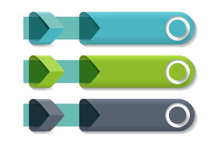 Green infographic arrows with step up options. Template in flat design styleの写真素材