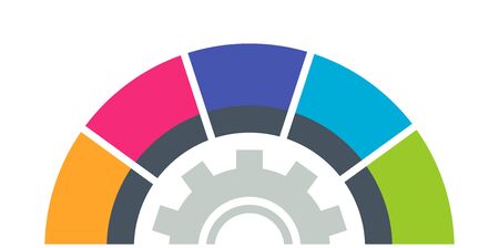 Modern colorful chart, graph. Template for diagram, presentation and chart. Infographics elements. illustrationの写真素材