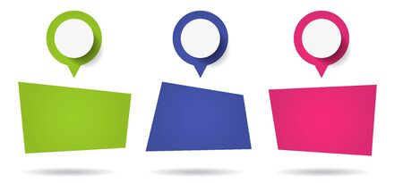 Banner 3 steps business infographic template with step up options. Template for presentation, chart, graph. illustration.の写真素材