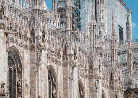 Milan Cathedral is the cathedral church of Milan in Lombardy, northern Italy. Landmarkの写真素材