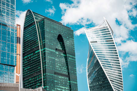 Beautiful cityscape with modern new buildingsの写真素材