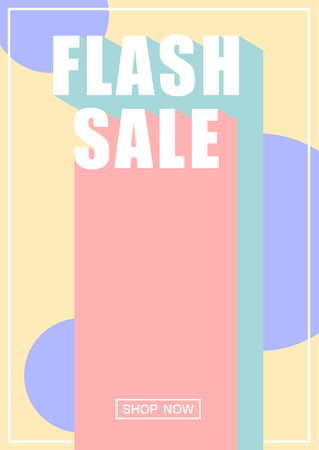 Retro simple colors flash sale backgroundのイラスト素材