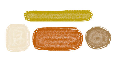 Watercolor strokes for text. Vector illustration. Watercolor stripe, square, circle.のイラスト素材