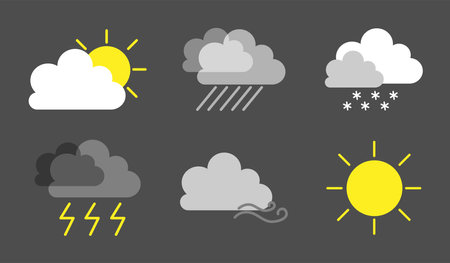 Simple weather iconsのイラスト素材