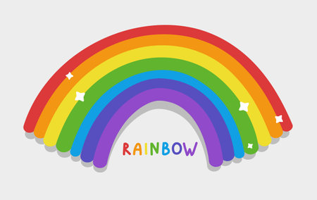 rainbow color brush stroke icon- vector illustrationのイラスト素材