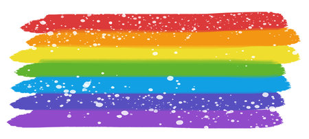 Watercolor rainbow of LGBT flag colors.のイラスト素材