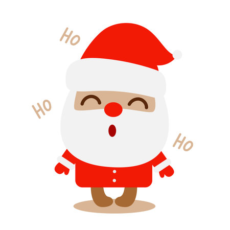 Santa Claus on a white background. Vector illustration for a retro Christmas card.のイラスト素材