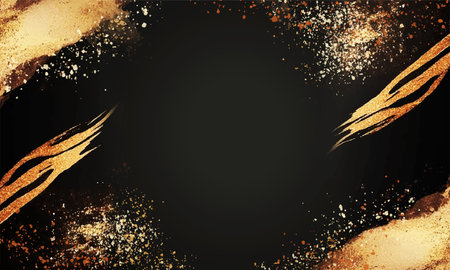 Luxury Black and Gold Abstract Backgroundのイラスト素材