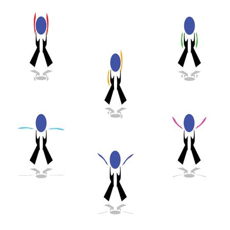 abstract people sport training vector eps8 graphicのイラスト素材