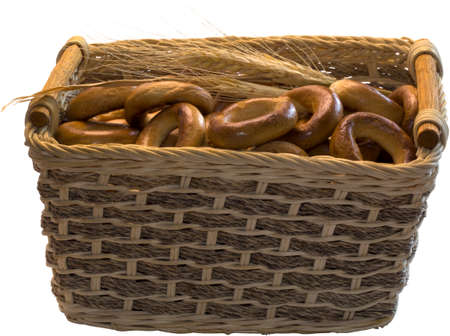 Steering-wheels in a basketの写真素材