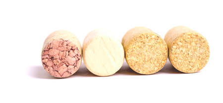 Four bung from wine bottlesの写真素材