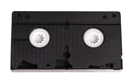 Blank vhs video cassette tape isolated on white backgroundの写真素材