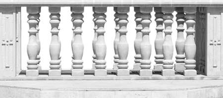 Close Up of Stone White Baluster With clipping pathの写真素材