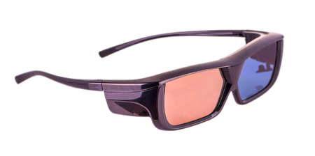 3D glasses isolated on white backgroundの写真素材