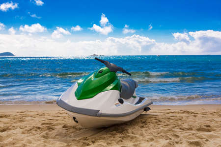 Watercraft sailing tranquil South Pacific waters