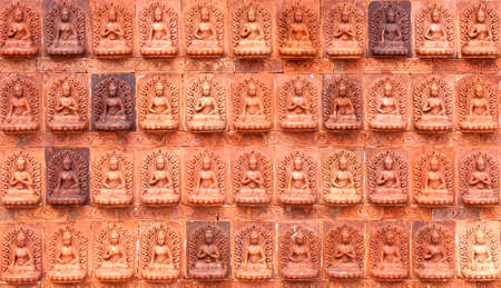 the red texture of the Buddhaの写真素材