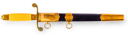 Dirk of the Russian naval officer isolated on white backgroundの写真素材