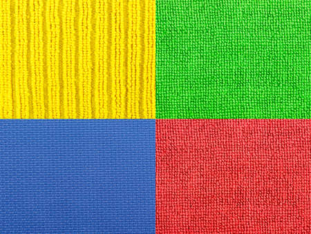 Set of background made of a closeup of a colored fabric textureの写真素材