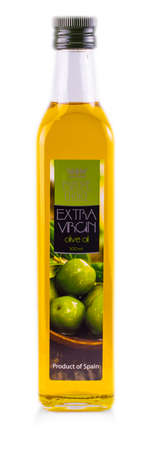 Kamchatka, Russia - 19 OCT 2018: Olive oil made only from Arbekin variety, which you can taste under the brand name âMaestro de Olivaâ premium and âOlive Lineâ, almost does not taste bitter, has a mild flavor and a unique smellのeditorial素材