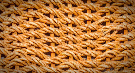 Cover an old wicker basketの写真素材