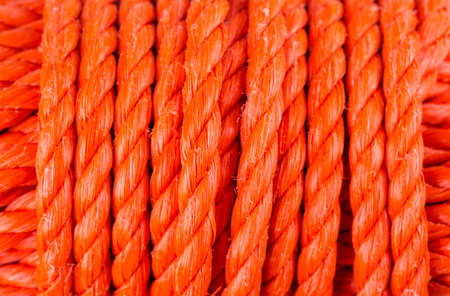 roll texture of red nylon rope