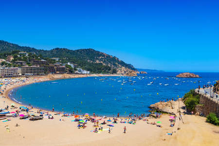 the beach in Tossa de Mar, Costa Brava, Spain