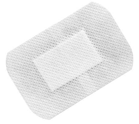 The medical adhesive plaster, isolated on white backgroundの写真素材
