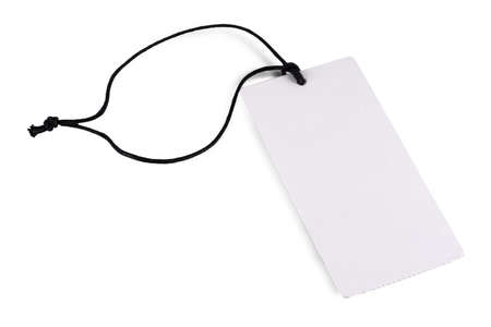 Blank paper price tag or label isolated
