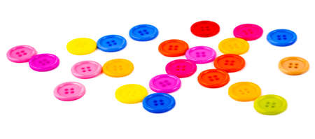 The lots of colorful buttons isolated on white background