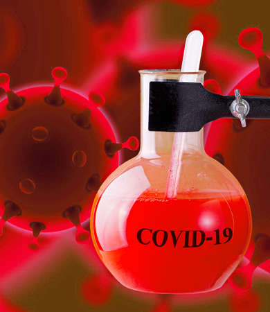 The Flask for chemical experiments and coronavirus