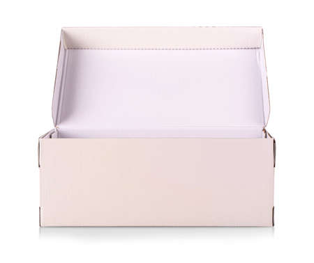 The White shoe box isolated on white with clipping path