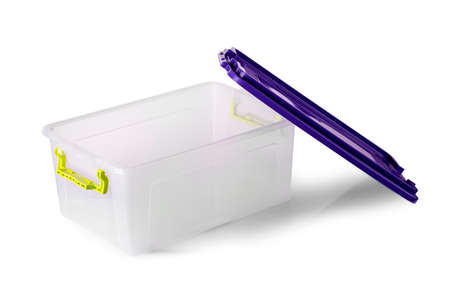 the Food plastic box isolated on white.