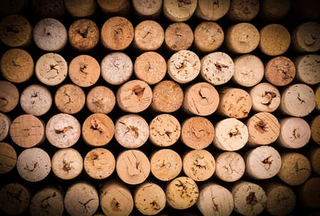 texture cork from wine bottles. Selective focusの写真素材