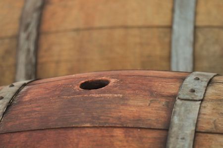 Barrel used to store vintage Wineの写真素材