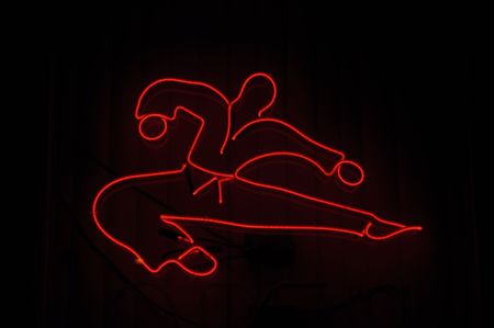Karate Neon Sign Advertisementの写真素材