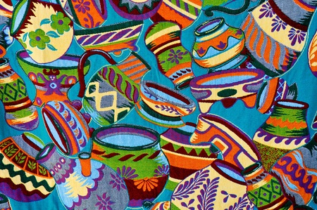 Mayan Colorful Vase Patternの写真素材